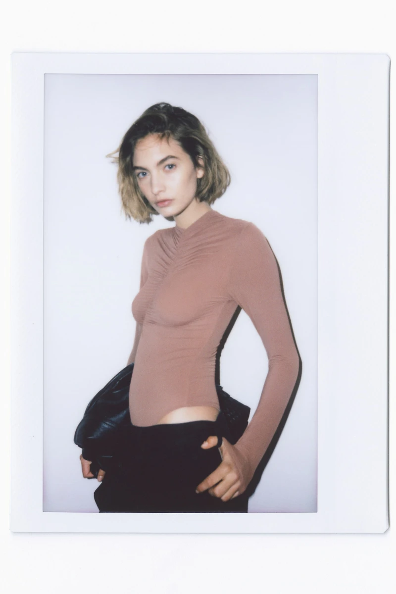 Draped Thong Bodysuit