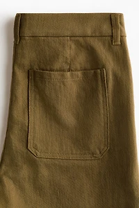 Wide twill trousers