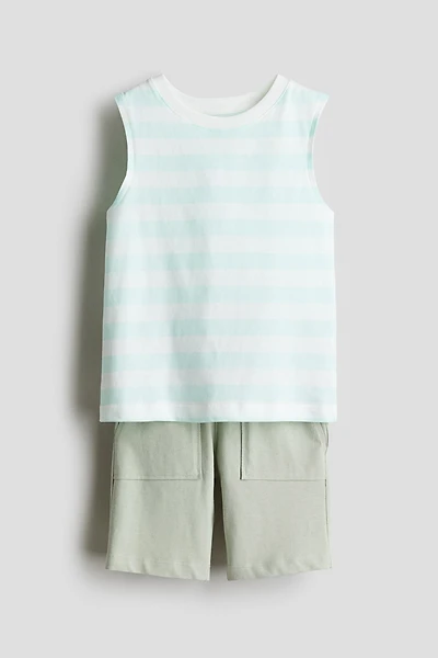 Ensemble 2 pièces en coton avec débardeur et short