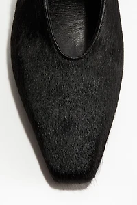 Heeled Leather Slingbacks