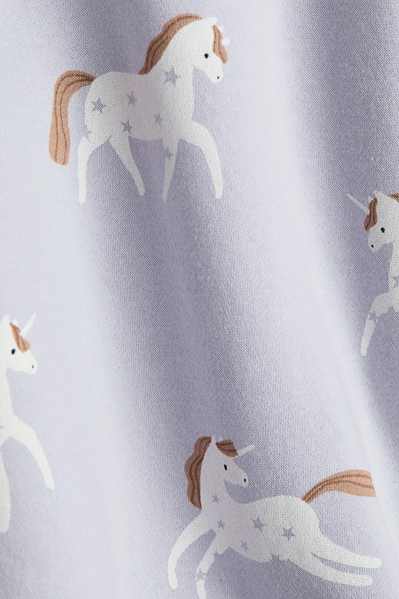 Brushed-Inside Sweatshirt with Printed Motif