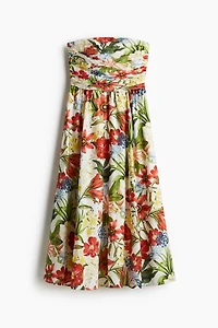 Pleated Bandeau Dress
