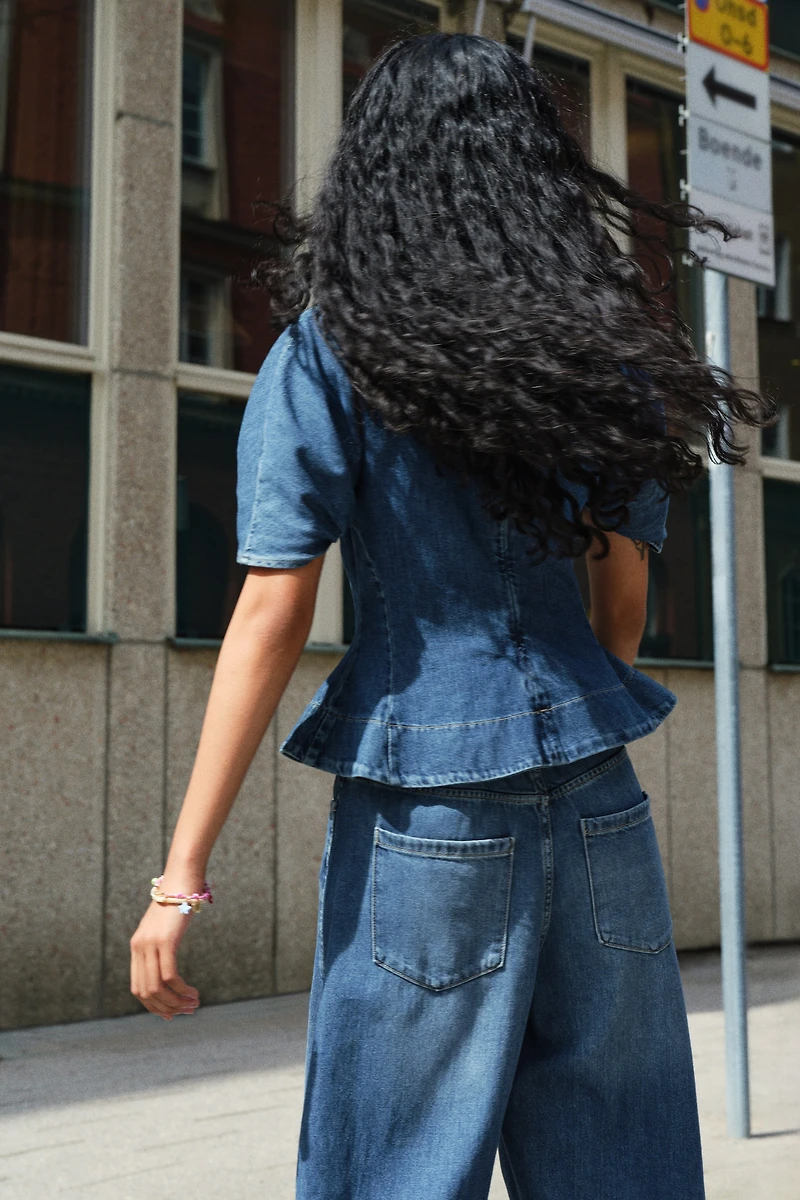 Denim Handkerchief Top