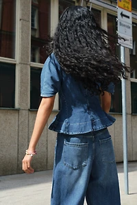 Denim Handkerchief Top