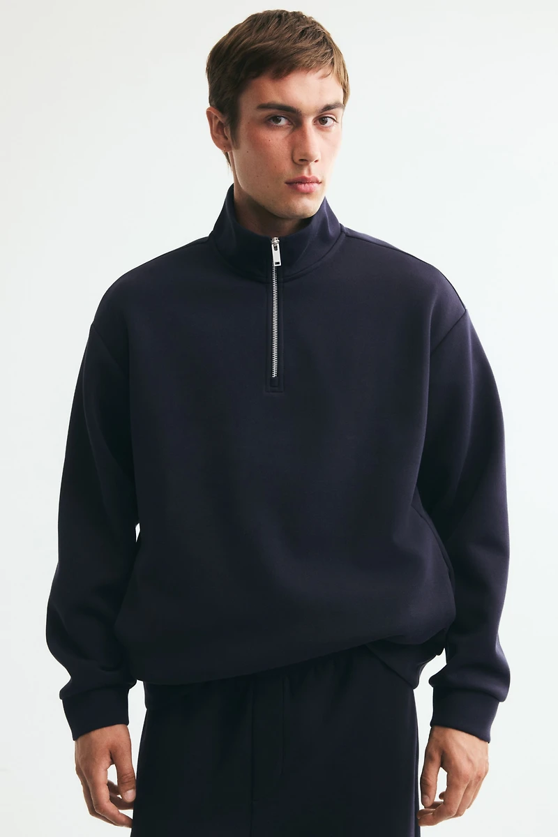 Relaxed-Fit Half-Zip Sweatshirt