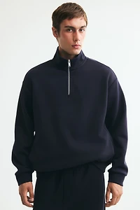Relaxed-Fit Half-Zip Sweatshirt