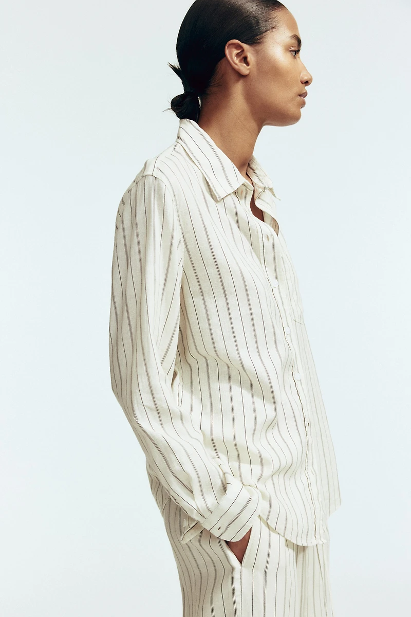 Linen-Blend Shirt