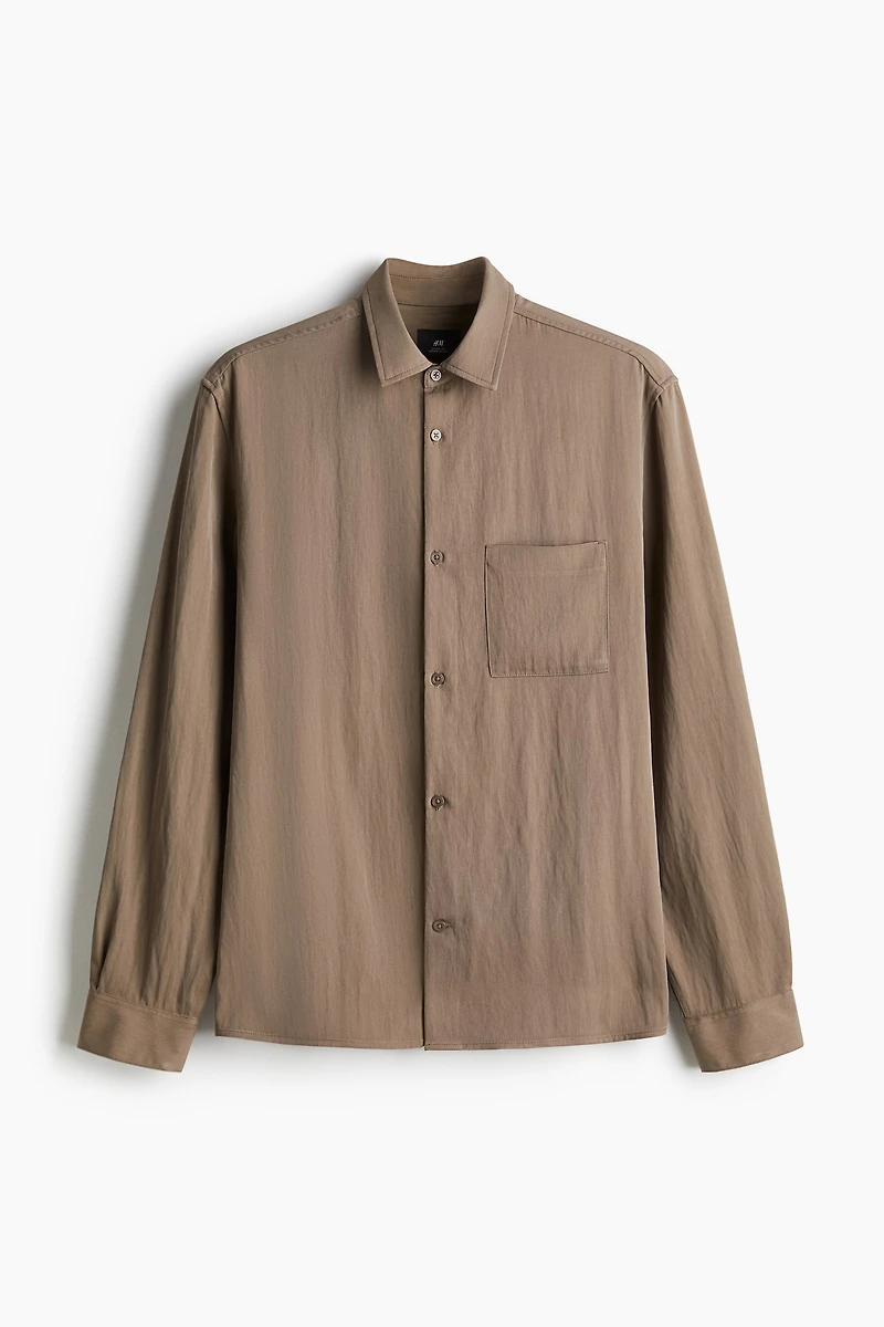 Loose-Fit Satin Shirt