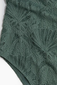 Padded-Cup Bandeau Swimsuit