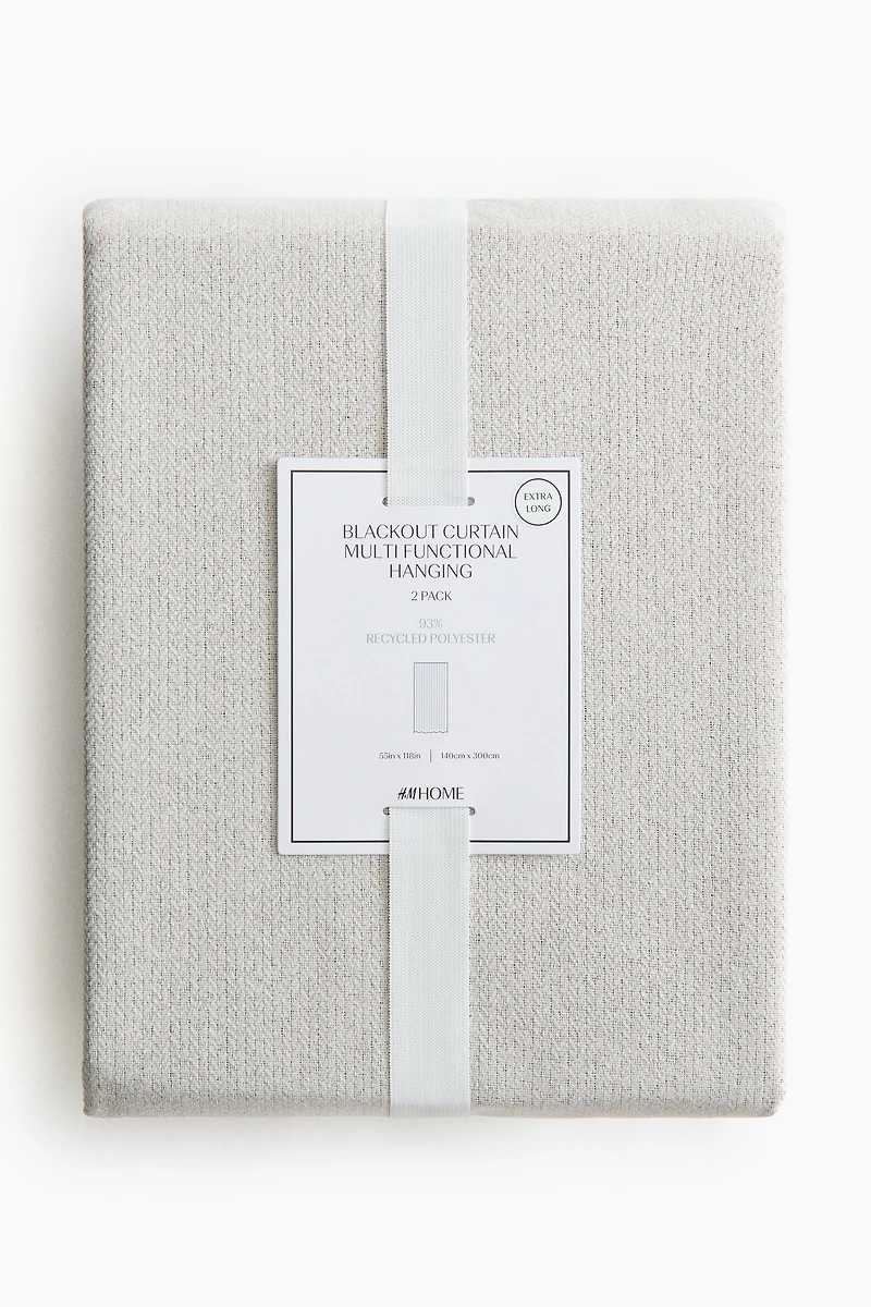 2-Pack Extra-Long Blackout Curtain Panels