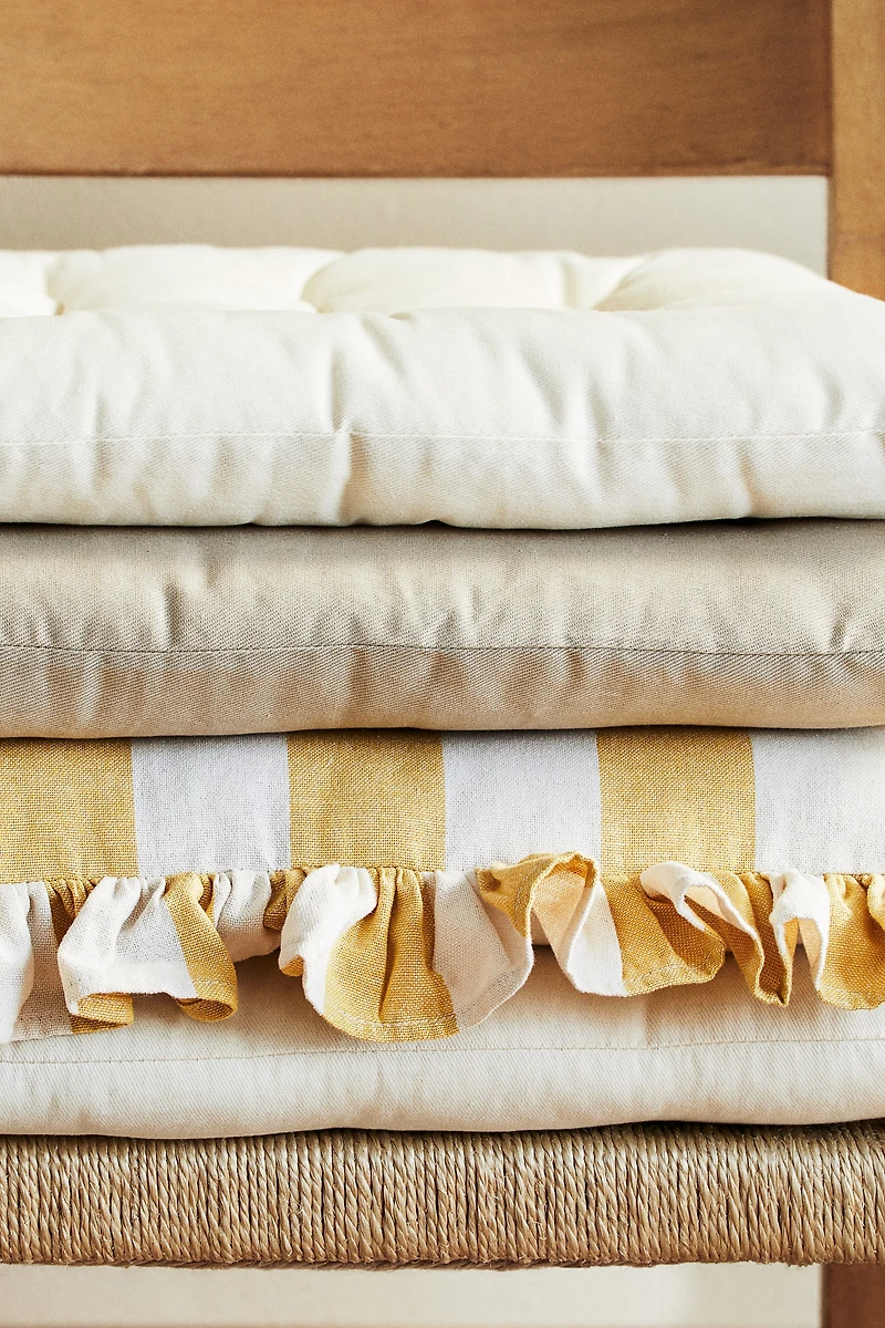 Lot de 2 coussins chaise en coton