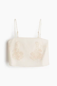 Bead-Embroidered Camisole Top
