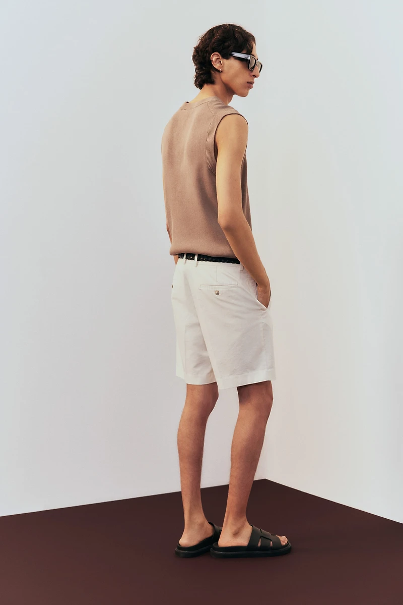 Regular-Fit Lyocell-Blend Chino Shorts