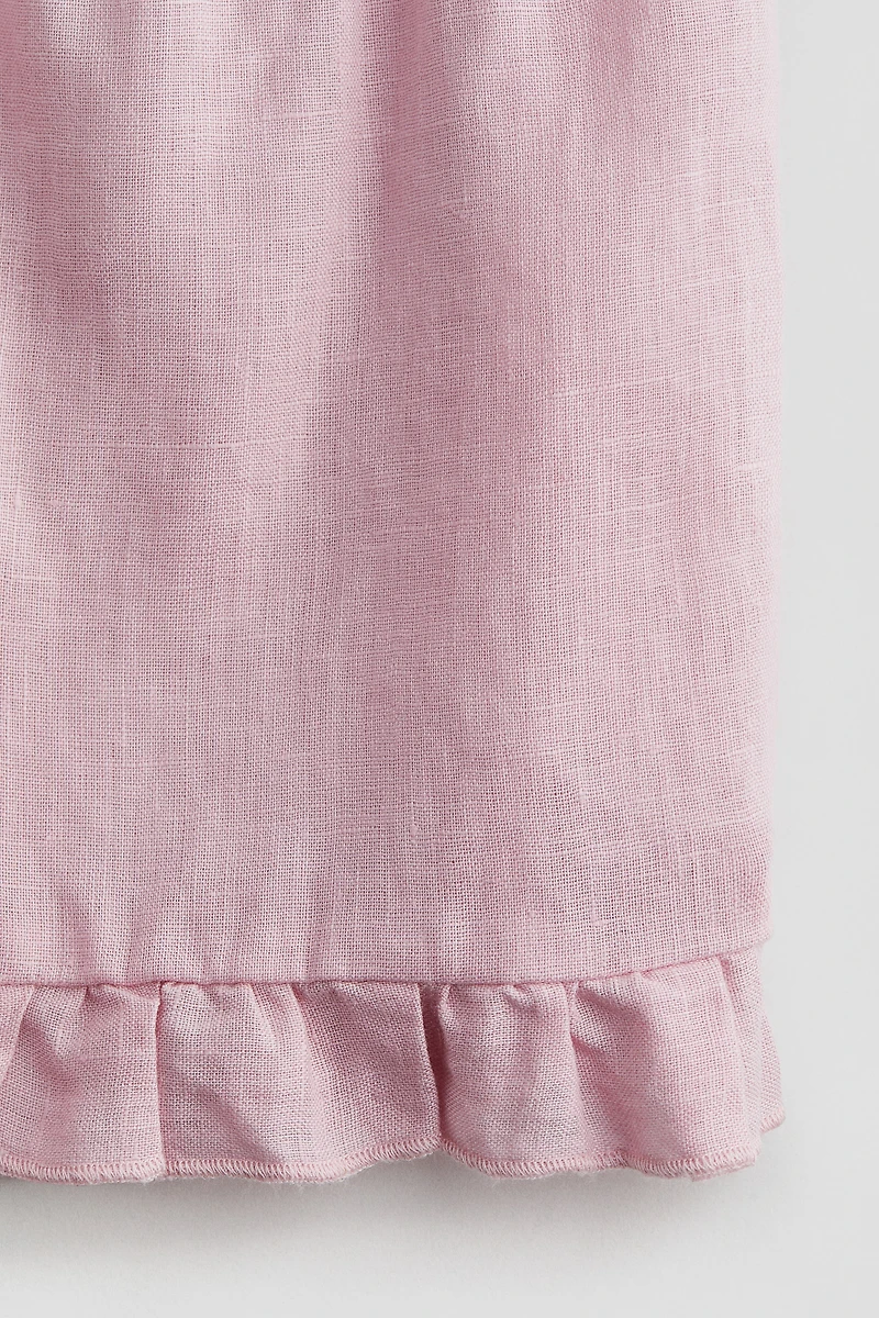 Ruffled Linen Shorts