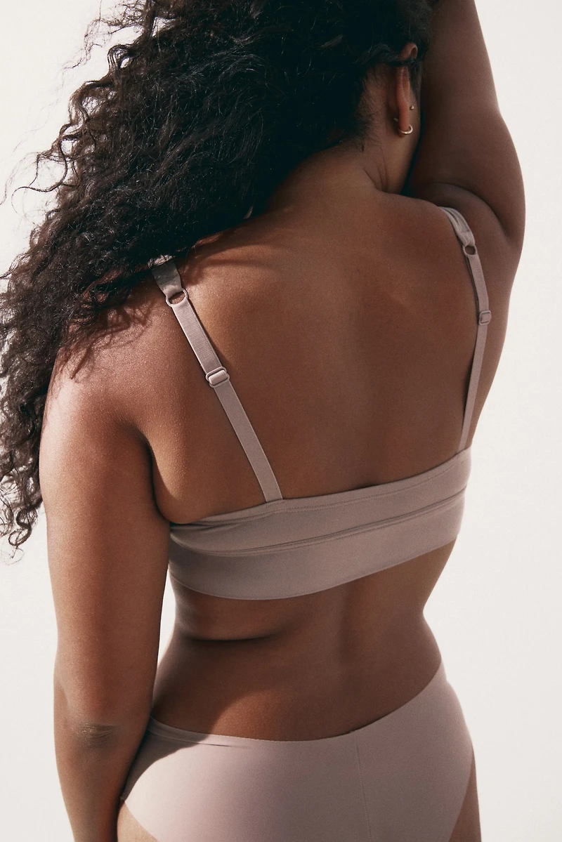 Padded Soft-Cup Microfiber Bra