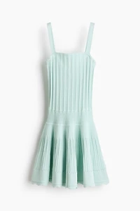 Knit Dress with Flared Skirt