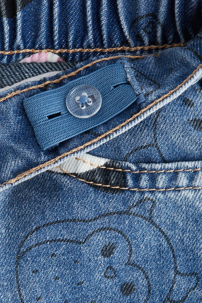 Printed Wide Leg Jeans