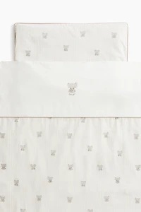 Patterned Crib Duvet Cover Set