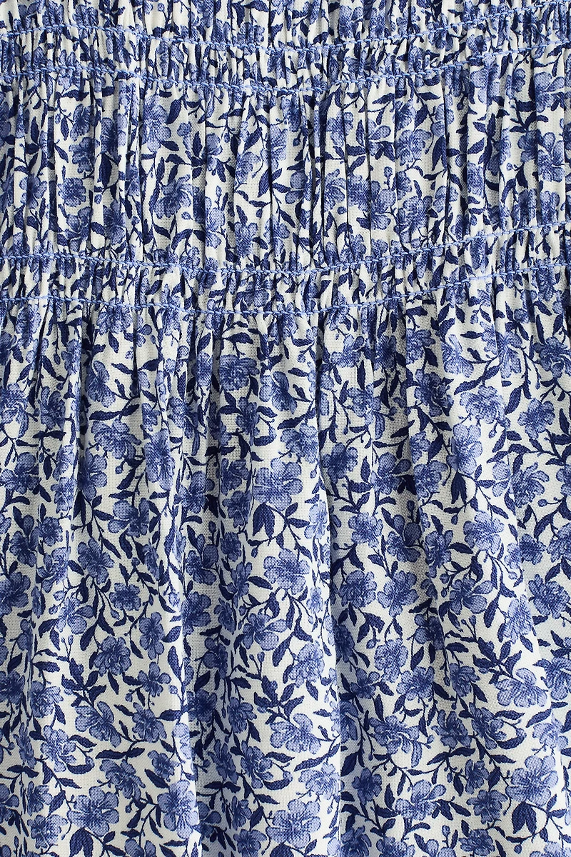 Robe smockée à bretelles fines