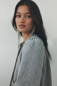 Veste à manches bouffantes en denim