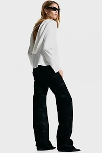 Blouse à dos bénitier avec perles de fantaisie