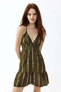 Open-Back Muslin Dress
