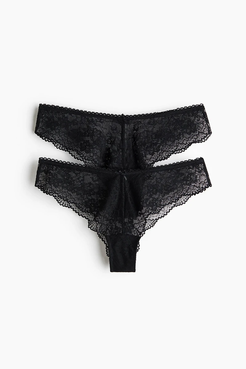 2-Pack Lace Brazilian Briefs