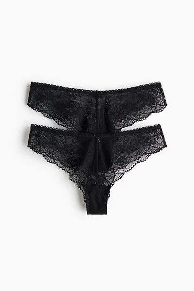 2-Pack Lace Brazilian Briefs