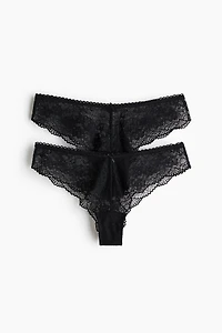 2-Pack Lace Brazilian Briefs