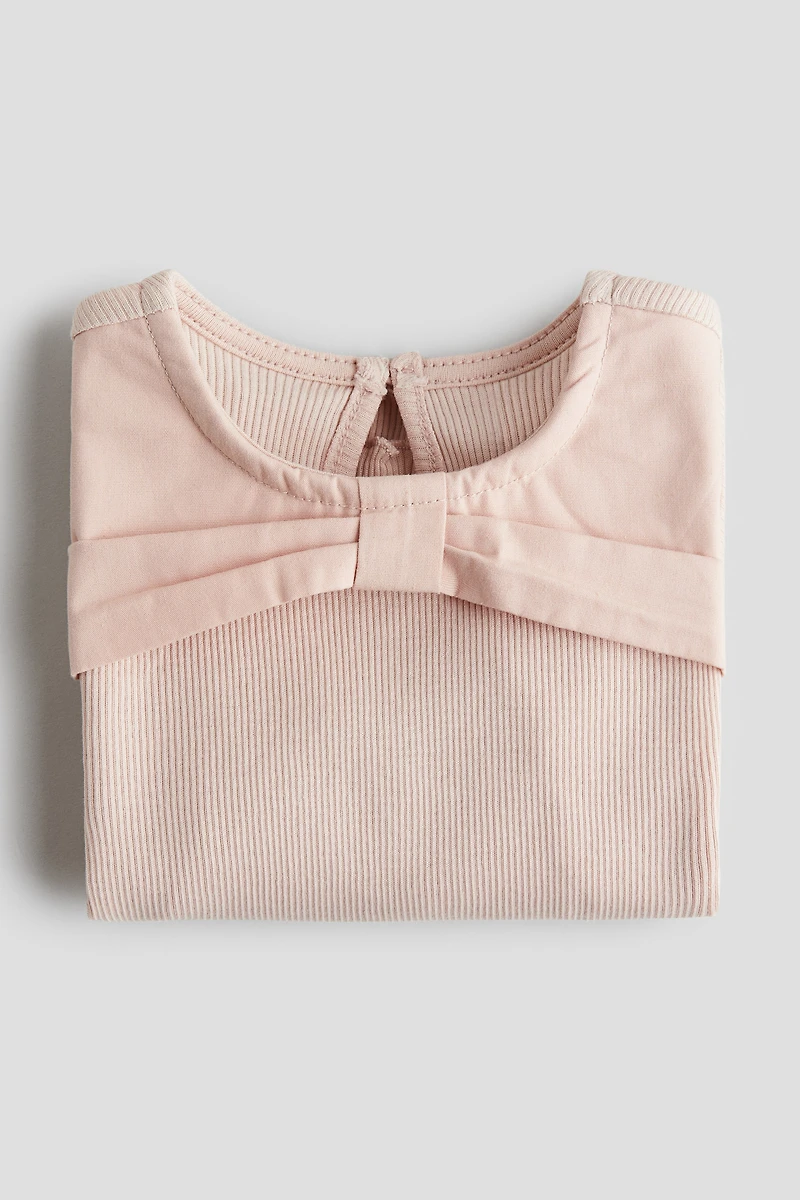 Bow-Detail Jersey Top