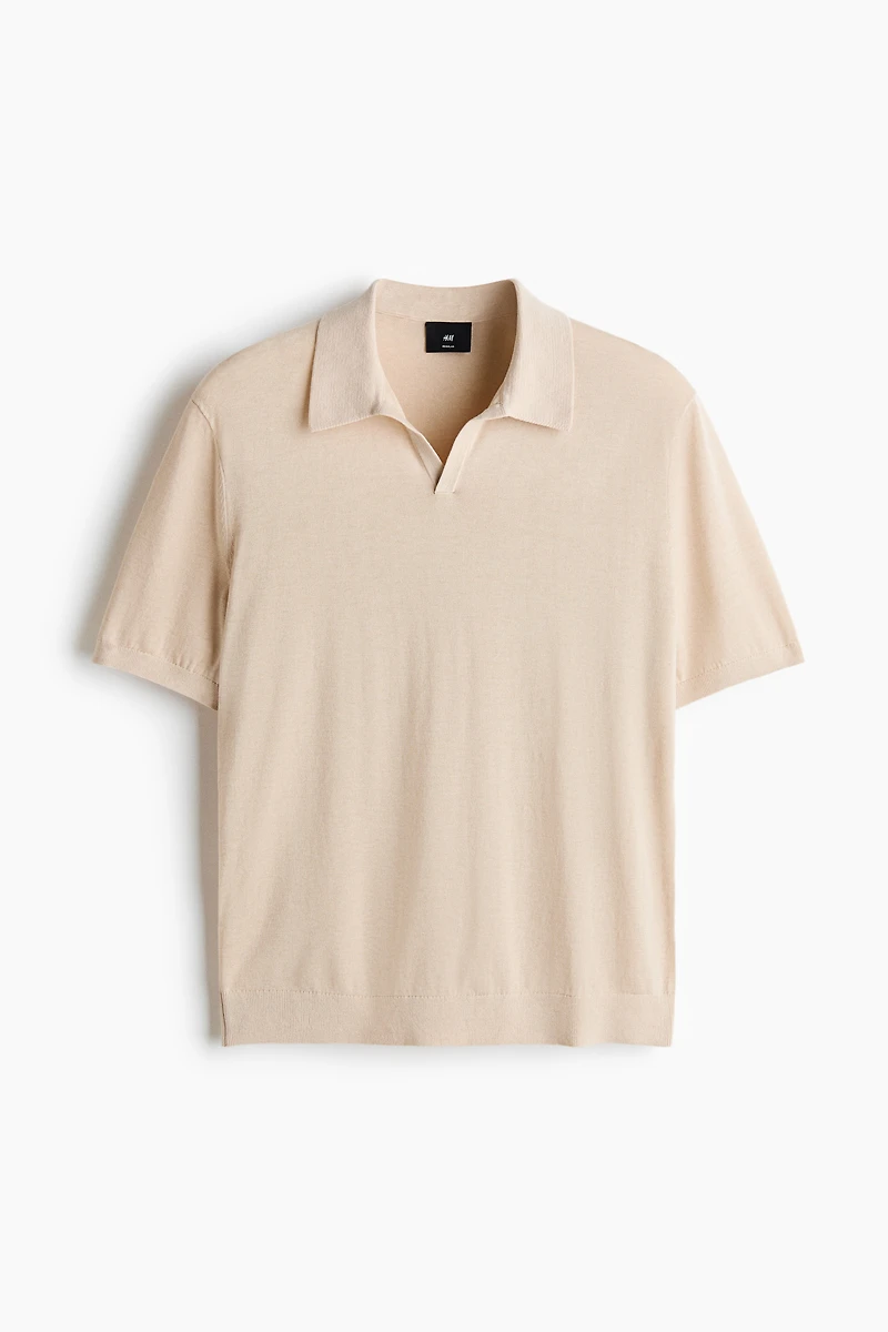 Regular-Fit Silk-Blend Polo Shirt
