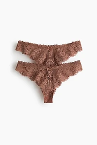 2-pack Lace Brazilian Briefs