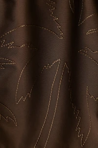 Embroidered-Pattern Swim Shorts