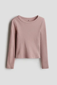 Ribbed Cotton Jersey Top