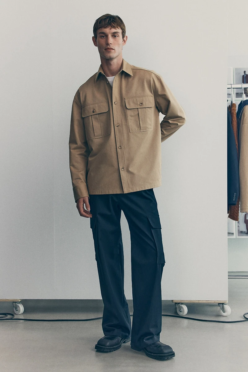 Cotton Twill Utility Overshirt