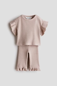 Ensemble 2 pièces en coton gaufré
