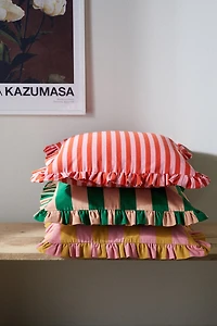 Housse de coussin à volant