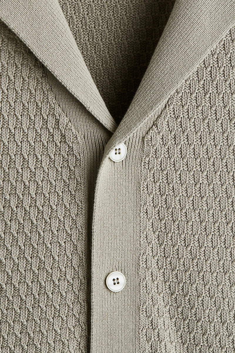 Regular-Fit Textured-Knit Resort Shirt