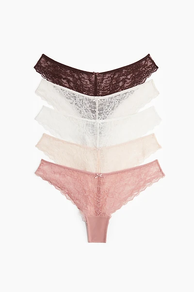 5-pack Lace Brazilian Briefs