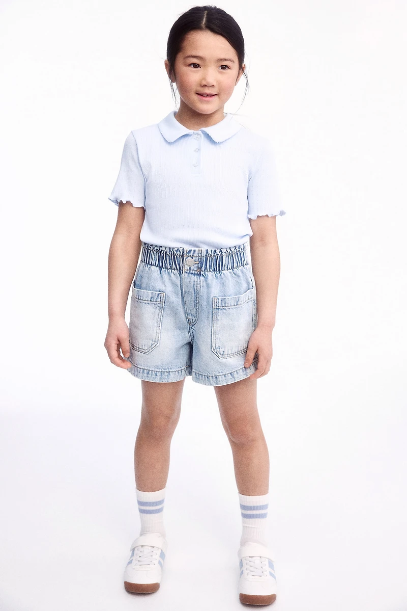 Loose Fit Denim Shorts