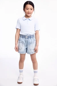 Loose Fit Denim Shorts