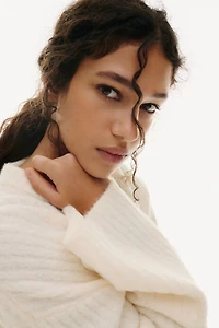 Rib-Knit Wool-Blend Sweater