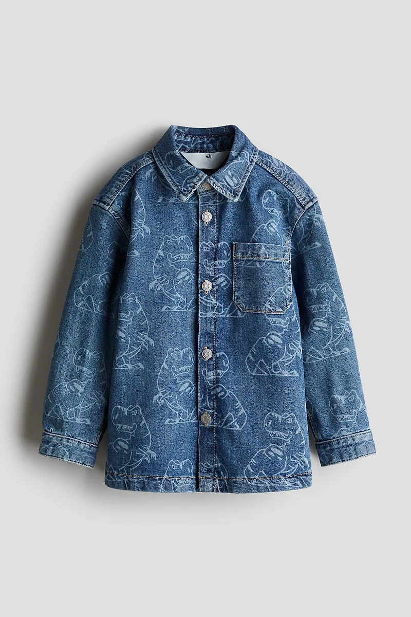 Patterned Denim Overshirt