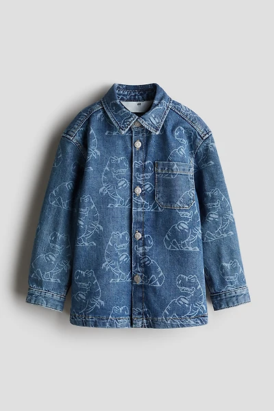 Patterned Denim Overshirt