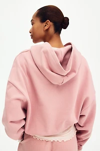 Drawstring zip-through hoodie