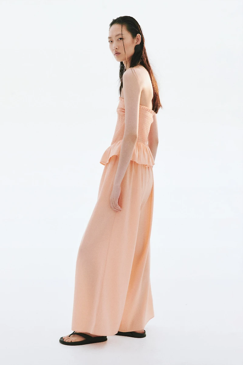 Smocked Bandeau Jumpsuit