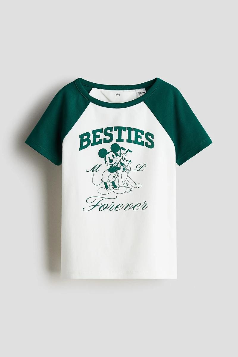 Cotton Top with Printed Motif