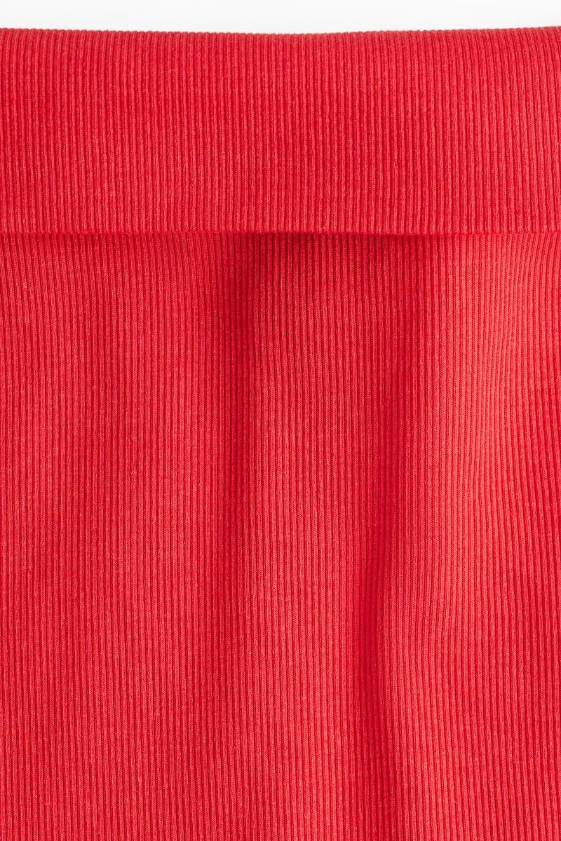 Ribbed Off-the-Shoulder Top