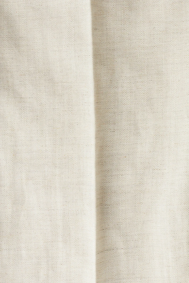 Regular-Fit Tailored Linen-Blend Pants