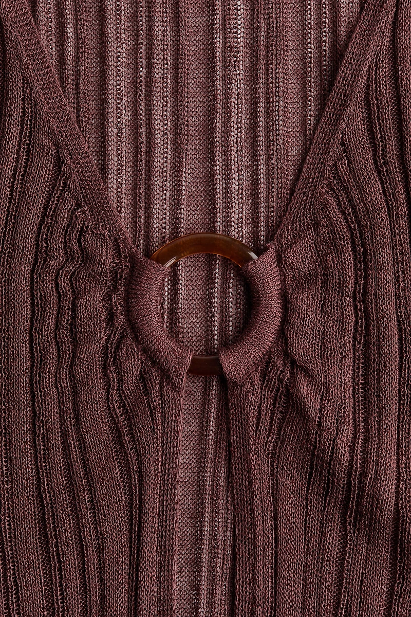 Robe de plage en tricot côtelé